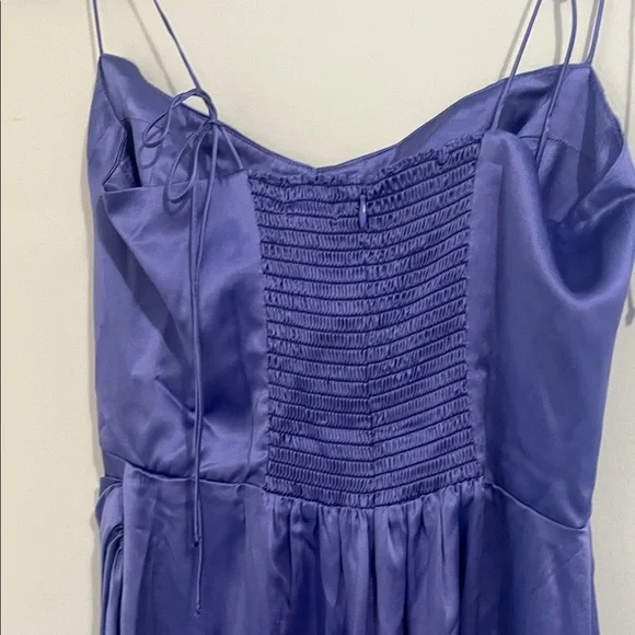 NWT Reformation Marguerite Silk Dress in Jacaranda - Picture 7 of 11